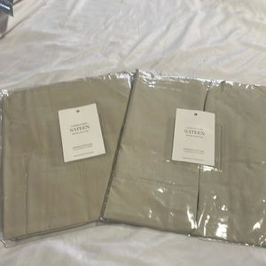 Restoration Hardware Garment Dyed Sateen European Pillow Shams Dune/sand color